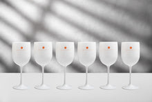Load image into Gallery viewer, Wine Glasses White | Orange (Set of 6)
