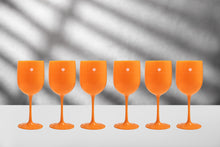 Load image into Gallery viewer, Wine Glasses Orange | White (Set of 6)
